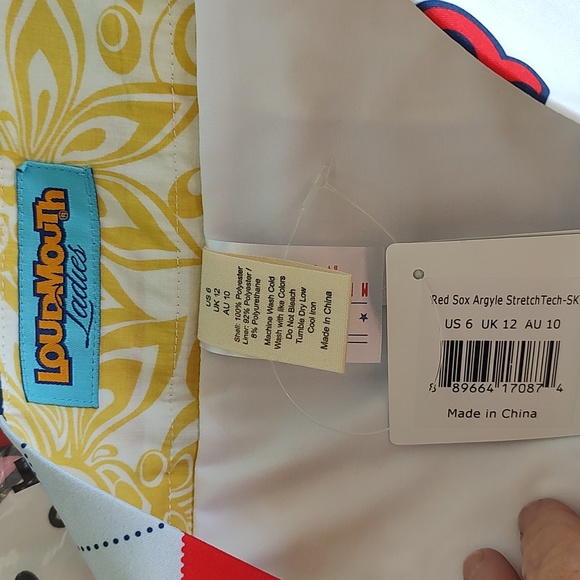 NWT MLB Boston Red Sox argyle skort - Picture 5 of 7